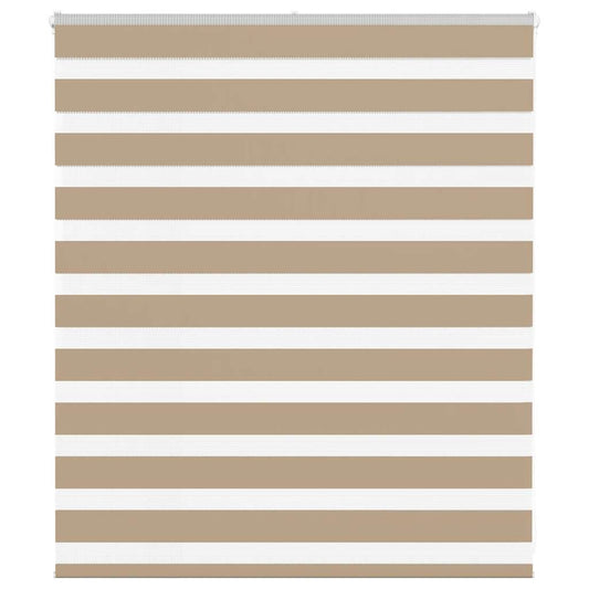 vidaXL Zebra Blind Sand Brown 125x100 cm Fabric Width 120.9 cm