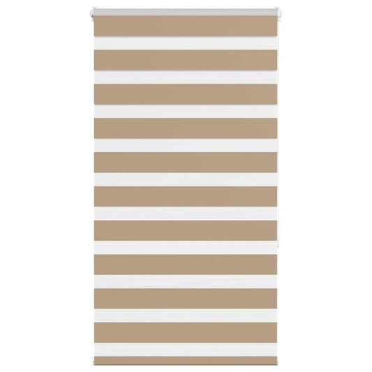 vidaXL Zebra Blind Sand Brown 75x150 cm Fabric Width 70,9 cm Polyester