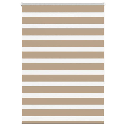 vidaXL Zebra Blind Sand Brown 105x150 cm Fabric Width 100.9 cm
