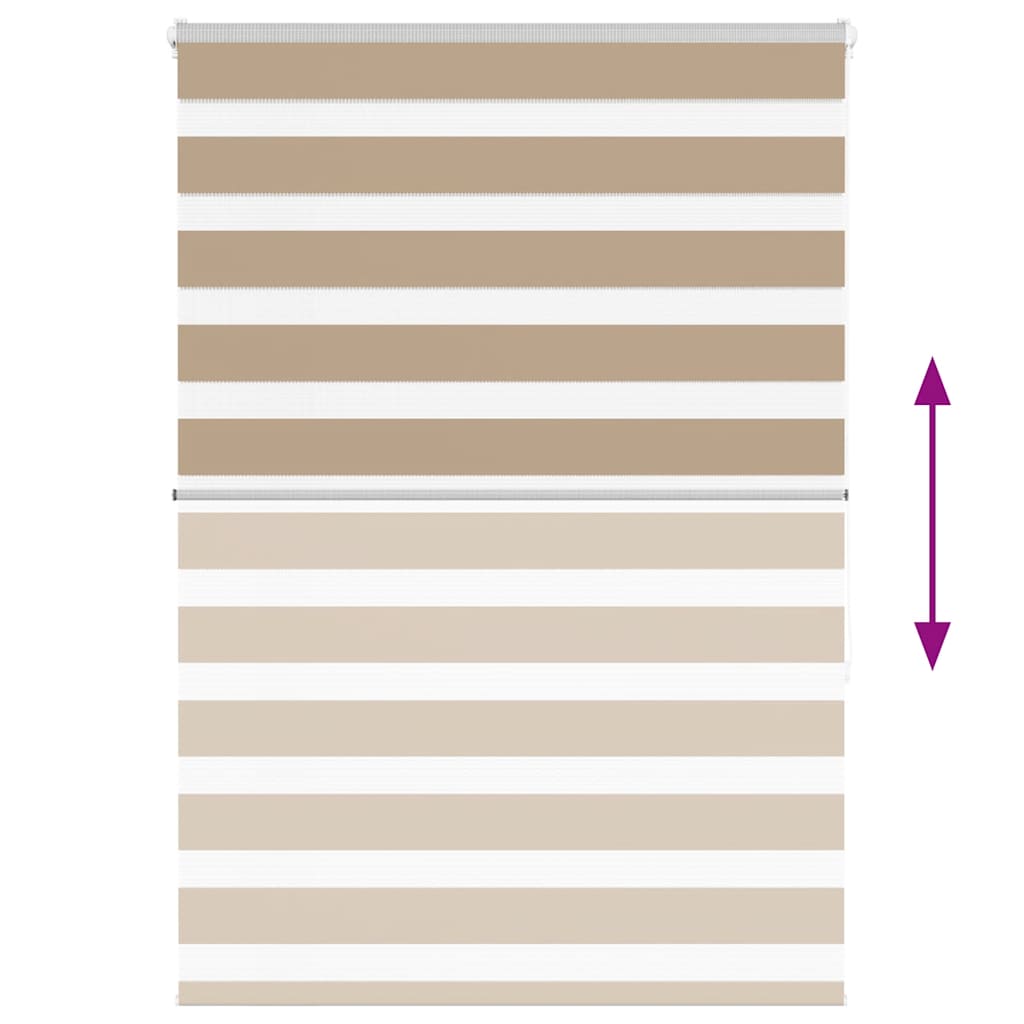 vidaXL Zebra Blind Sand Brown 105x150 cm Fabric Width 100.9 cm