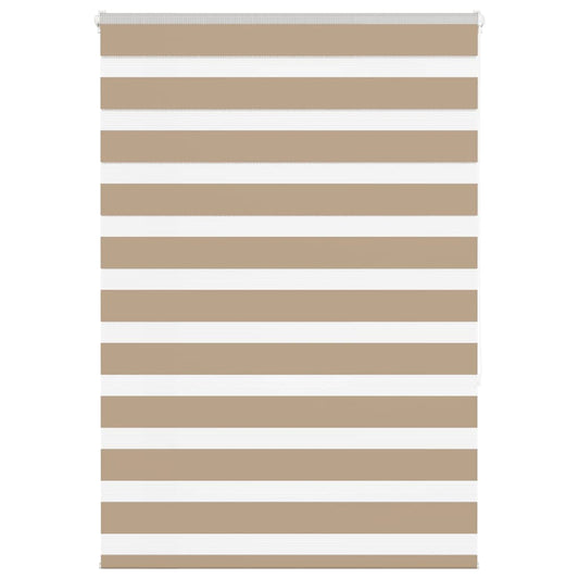 vidaXL Zebra Blind Sand Brown 110x150 cm Fabric Width 105.9 cm