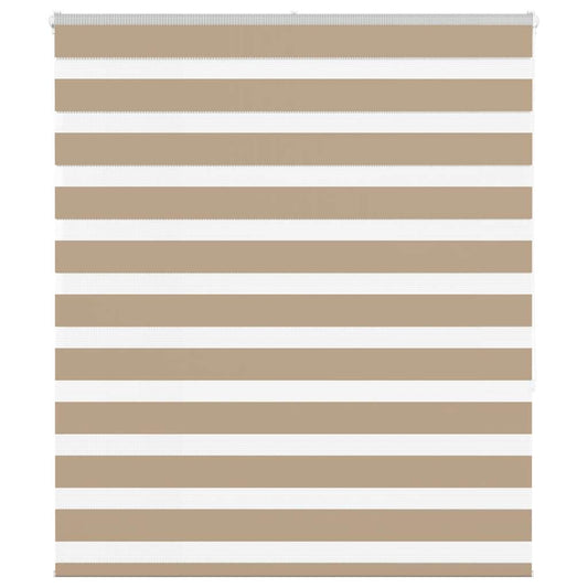 vidaXL Zebra Blind Sand Brown 135x150 cm Fabric Width 130.9 cm