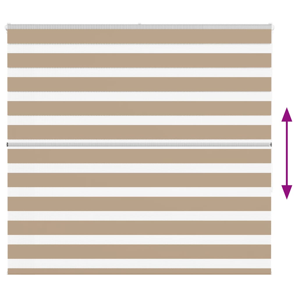 vidaXL Zebra Blind Sand Brown 160x150 cm Fabric Width 155.9 cm