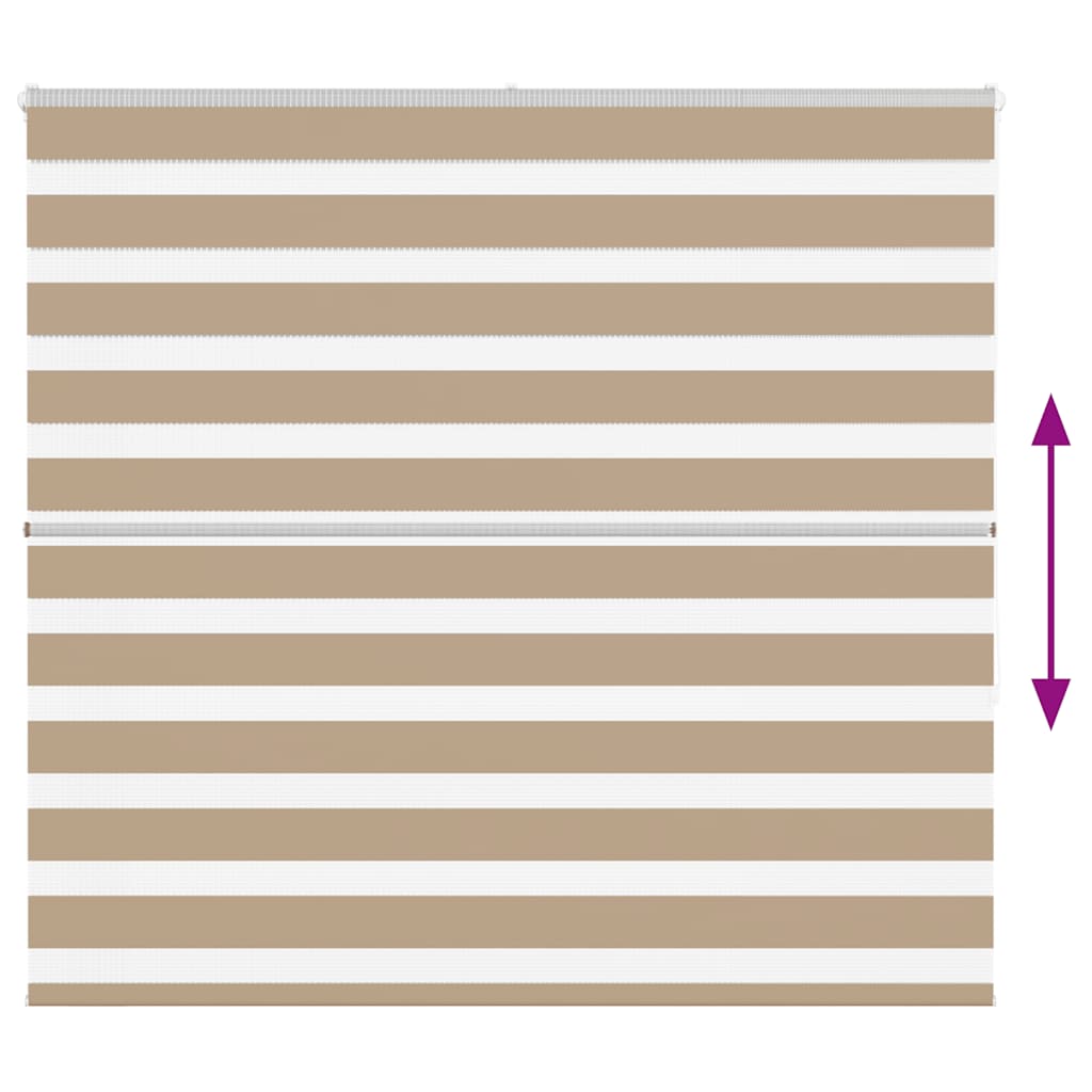 vidaXL Zebra Blind Sand Brown 165x150 cm Fabric Width 160.9 cm