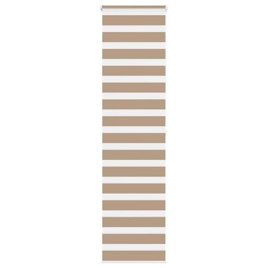 vidaXL Zebra Blind Sand Brown 55x200 cm Fabric Width 50,9 cm Polyester