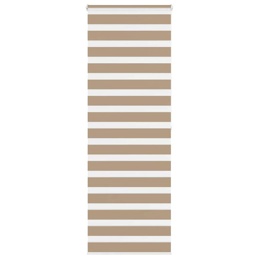 vidaXL Zebra Blind Sand Brown 80x200 cm Fabric Width 75,9 cm Polyester