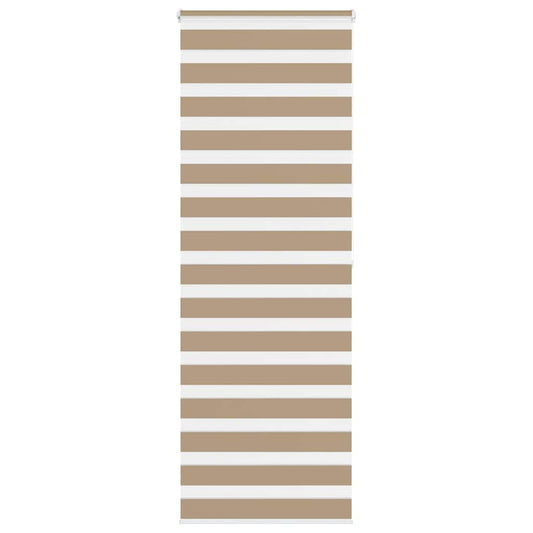 vidaXL Zebra Blind Sand Brown 85x200 cm Fabric Width 80,9 cm Polyester