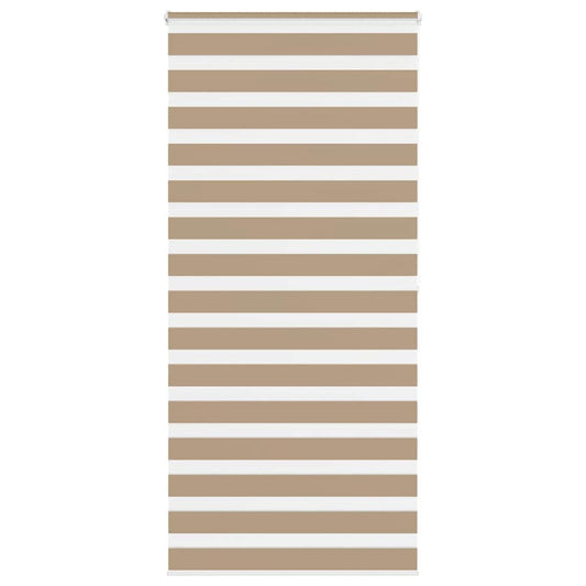 vidaXL Zebra Blind Sand Brown 115x200 cm Fabric Width 110.9 cm