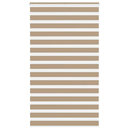 vidaXL Zebra Blind Sand Brown 130x200 cm Fabric Width 125.9 cm
