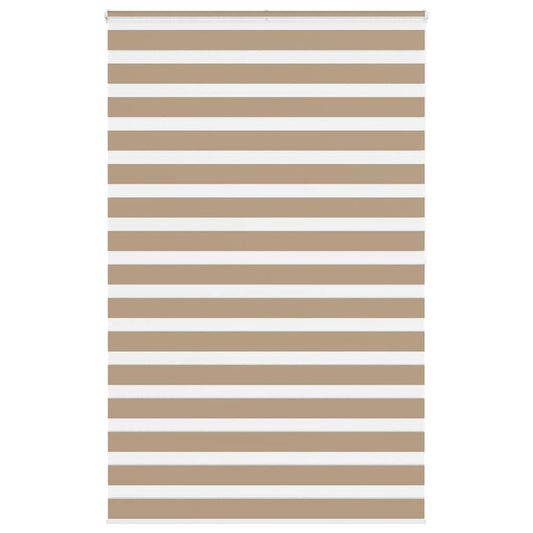 vidaXL Zebra Blind Sand Brown 140x200 cm Fabric Width 135.9 cm