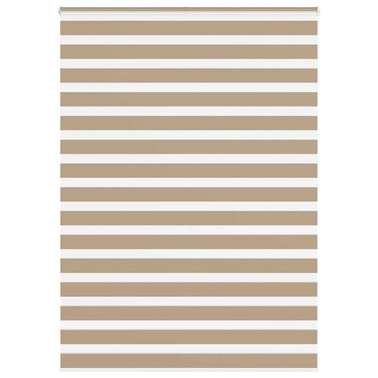 vidaXL Zebra Blind Sand Brown 155x200 cm Fabric Width 150.9 cm