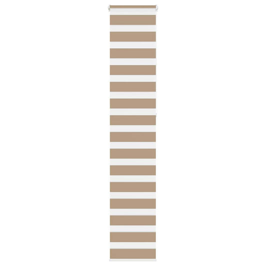 vidaXL Zebra Blind Sand Brown 50x230 cm Fabric Width 45,9 cm Polyester