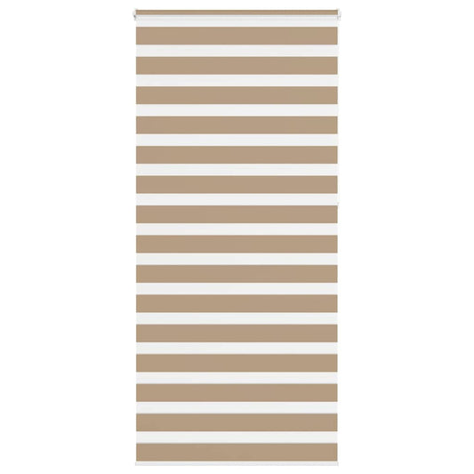 vidaXL Zebra Blind Sand Brown 100x230 cm Fabric Width 95,9 cm Polyester