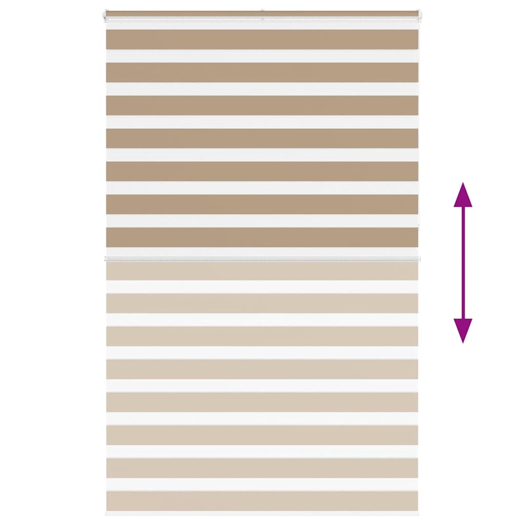 vidaXL Zebra Blind Sand Brown 140x230 cm Fabric Width 135.9 cm