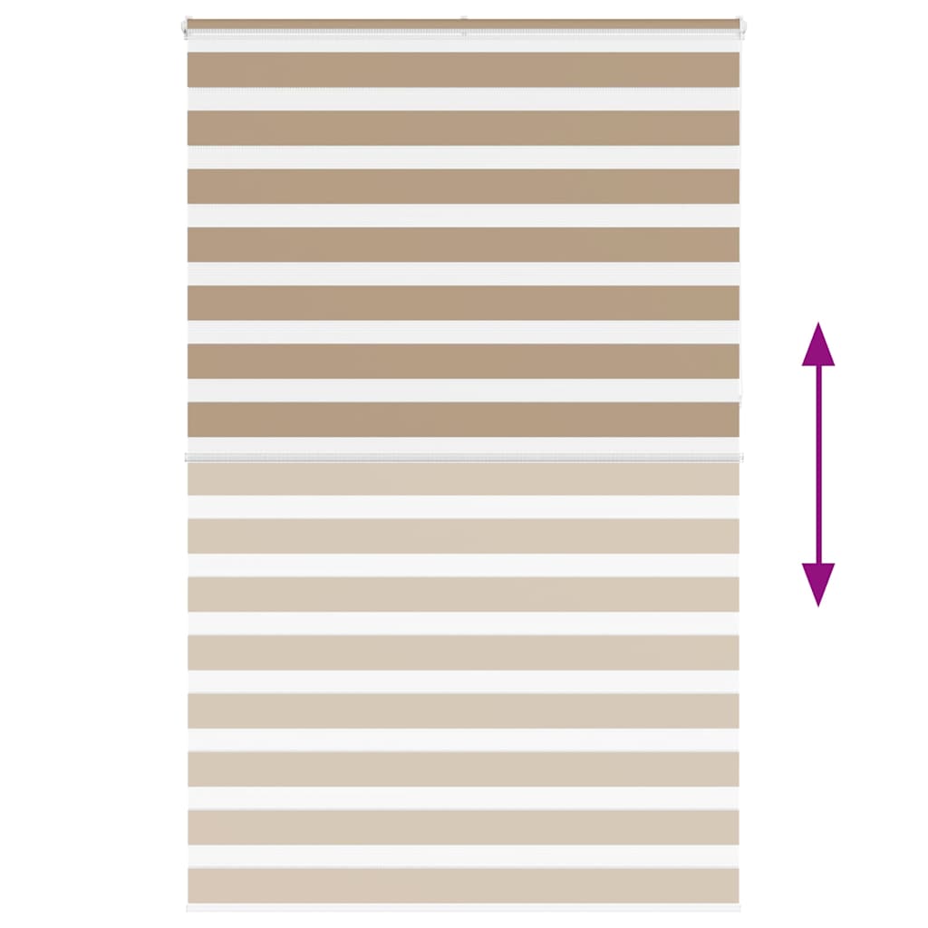 vidaXL Zebra Blind Sand Brown 150x230 cm Fabric Width 145.9 cm