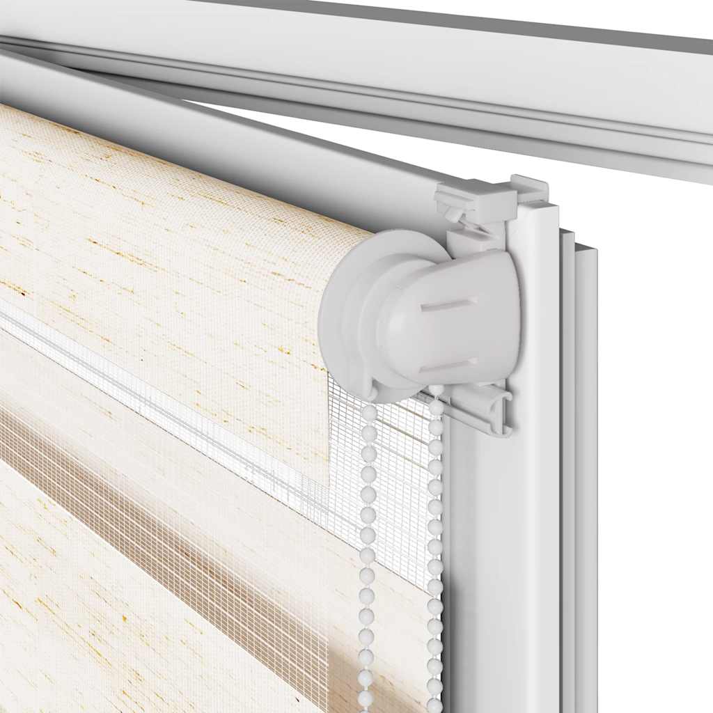 vidaXL Zebra Blind Marble Beige 80x230 cm Fabric Width 75.9 cm Polyester