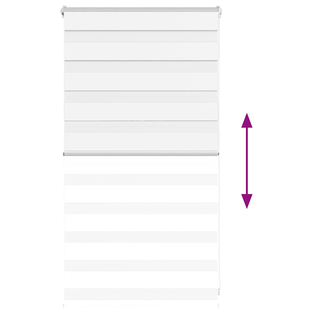 vidaXL Zebra Blind White 80x100 cm Fabric Width 75,9 cm Polyester