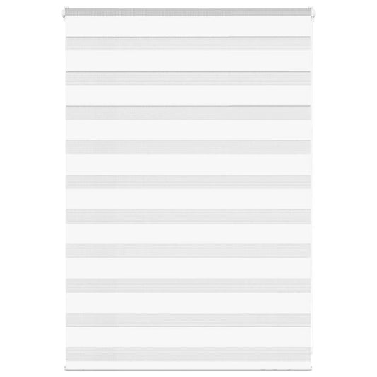 vidaXL Zebra Blind White 115x100 cm Fabric Width 110,9 cm Polyester