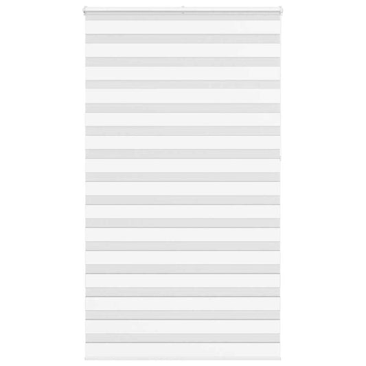 vidaXL Zebra Blind White 135x230 cm Fabric Width 130,9 cm Polyester