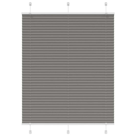 vidaXL Pleated Blind Anthracite 105x100 cm Fabric Width 104.4 cm