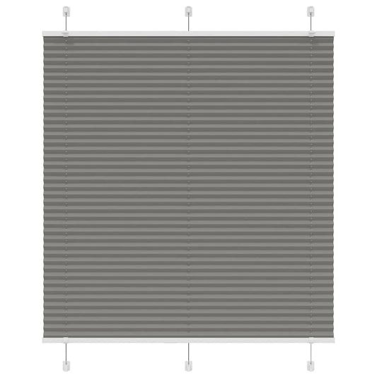 vidaXL Pleated Blind Anthracite 120x100 cm Fabric Width 119.4 cm