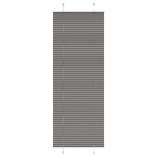 vidaXL Pleated Blind Anthracite 75x200cm Fabric Width 74.4cm Polyester