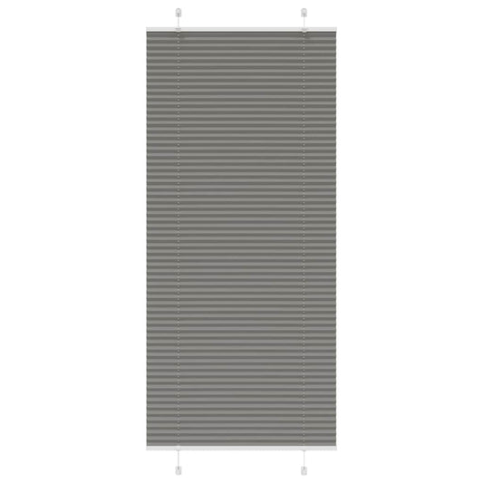 vidaXL Pleated Blind Anthracite 90x200cm Fabric Width 89.4cm Polyester
