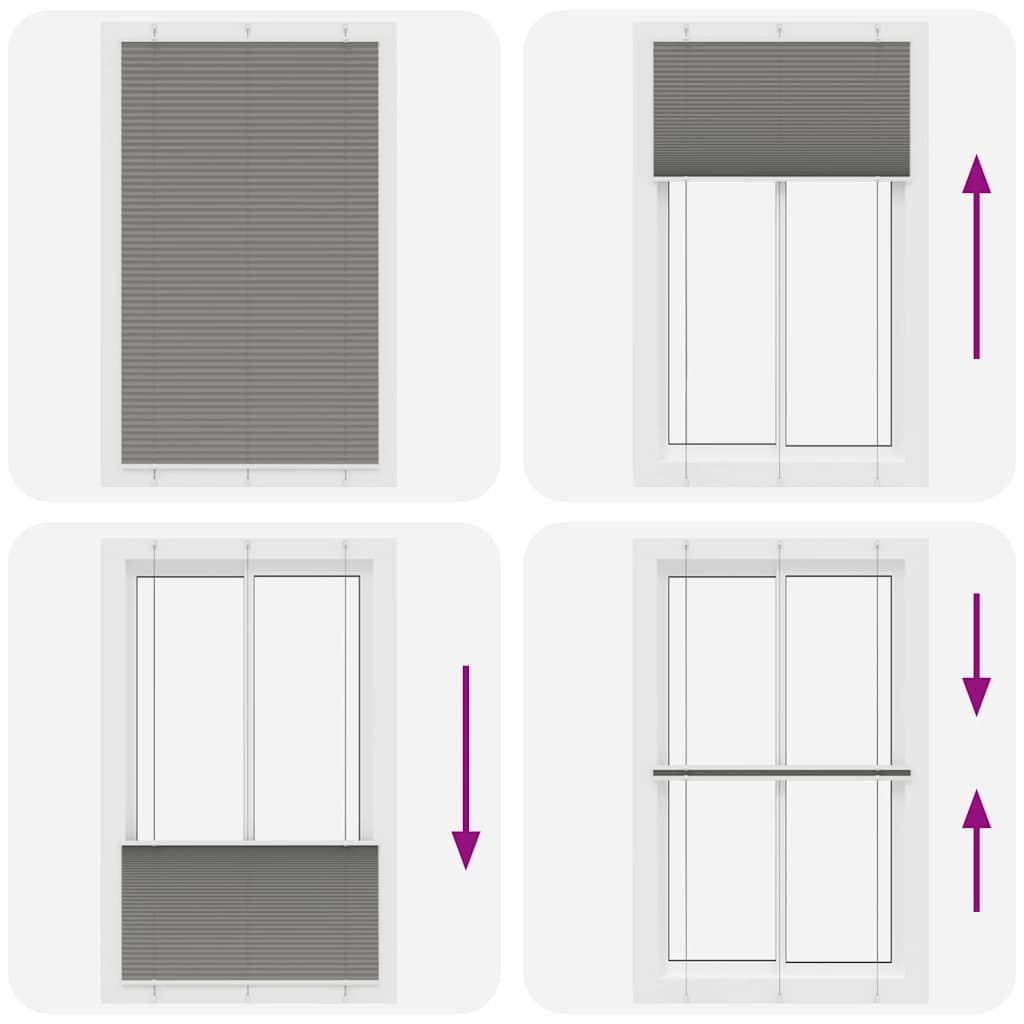 vidaXL Pleated Blind Anthracite 120x200 cm Fabric Width 119.4 cm