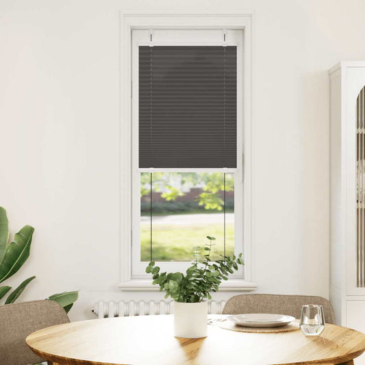 vidaXL Pleated Blind Black 40x100 cm Fabric Width 39.4 cm Polyester