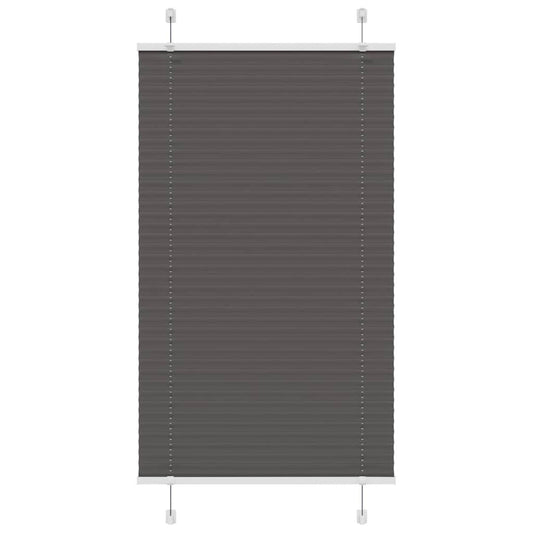 vidaXL Pleated Blind Black 80x100 cm Fabric Width 79,4 cm Polyester