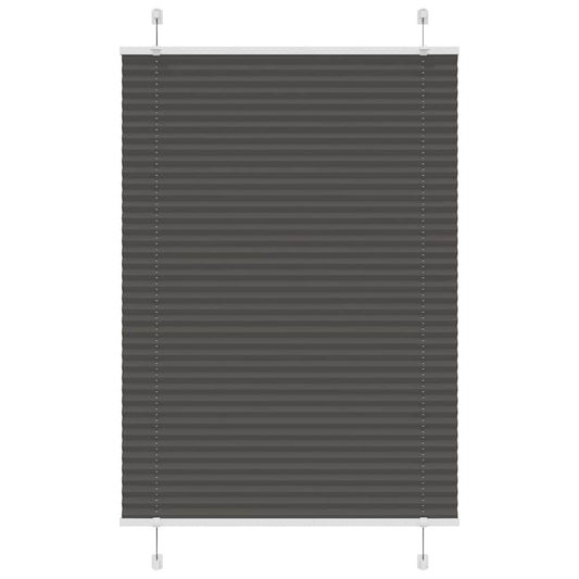 vidaXL Pleated Blind Black 90x100 cm Fabric Width 89,4 cm Polyester