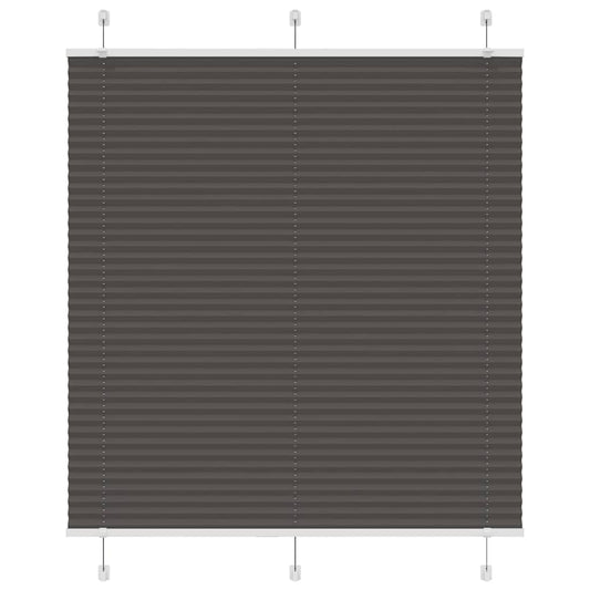 vidaXL Pleated Blind Black 120x100 cm Fabric Width 119,4 cm Polyester