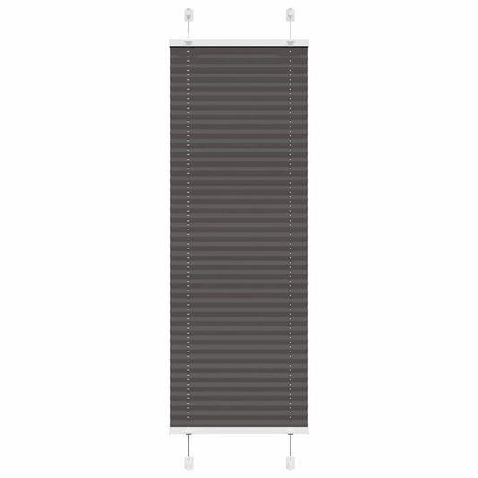 vidaXL Pleated Blind Black 50x150 cm Fabric Width 49,4 cm Polyester