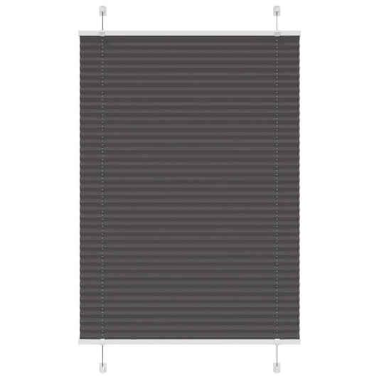 vidaXL Pleated Blind Black 95x150 cm Fabric Width 94,4 cm Polyester