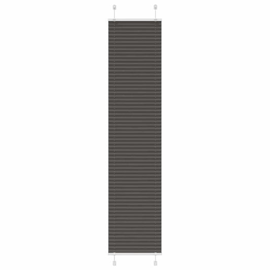 vidaXL Pleated Blind Black 40x200 cm Fabric Width 39,4 cm Polyester
