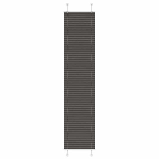 vidaXL Pleated Blind Black 45x200 cm Fabric Width 44,4 cm Polyester