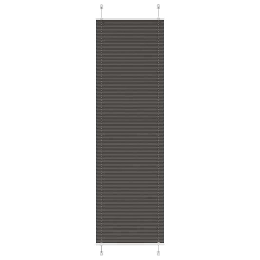 vidaXL Pleated Blind Black 55x200 cm Fabric Width 54,4 cm Polyester