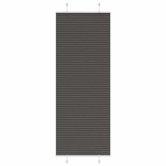 vidaXL Pleated Blind Black 80x200 cm Fabric Width 79,4 cm Polyester