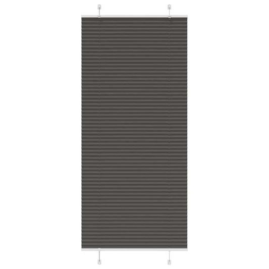 vidaXL Pleated Blind Black 95x200 cm Fabric Width 94,4 cm Polyester
