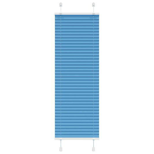vidaXL Pleated Blind Blue 45x100 cm Fabric Width 44,4 cm Polyester