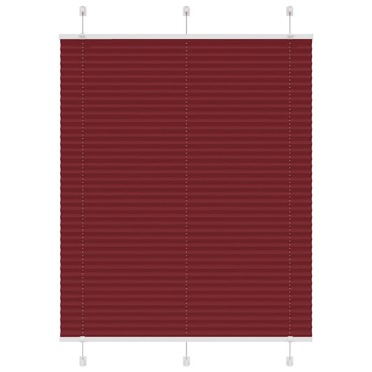 vidaXL Pleated Blind Bordeaux Red 110x100 cm Fabric Width 109.4 cm