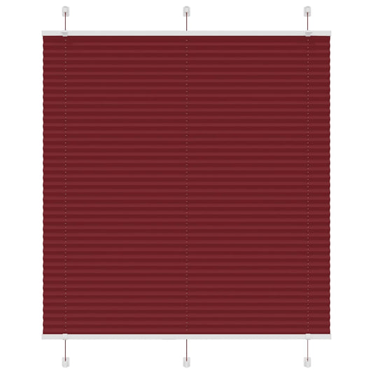vidaXL Pleated Blind Bordeaux Red 120x100 cm Fabric Width 119.4 cm