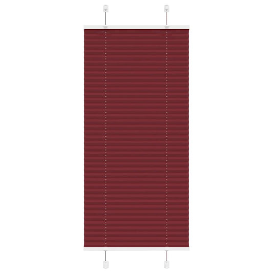 vidaXL Pleated Blind Bordeaux Red 55x150 cm Fabric Width 54.4 cm