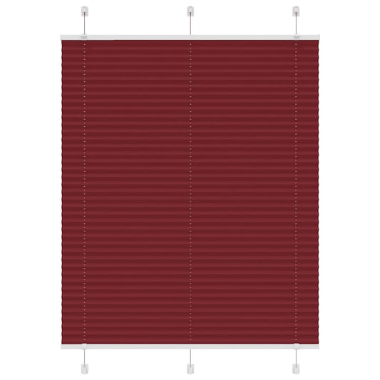 vidaXL Pleated Blind Bordeaux Red 105x150 cm Fabric Width 104.4 cm
