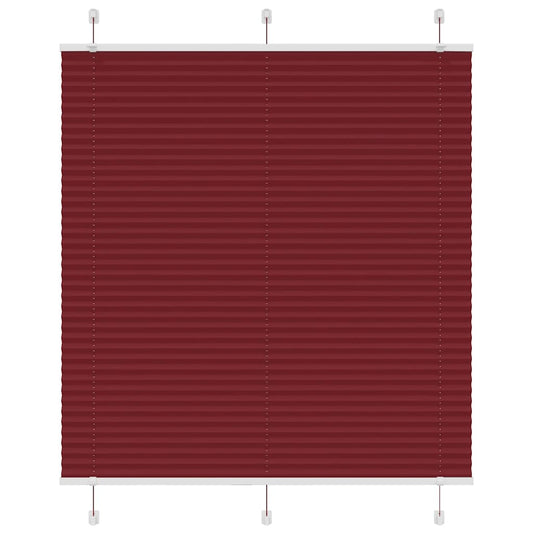 vidaXL Pleated Blind Bordeaux Red 115x150 cm Fabric Width 114.4 cm