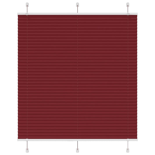vidaXL Pleated Blind Bordeaux Red 120x150 cm Fabric Width 119.4 cm
