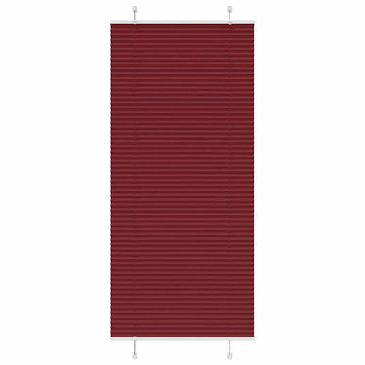 vidaXL Pleated Blind Bordeaux Red 85x200 cm Fabric Width 84.4 cm