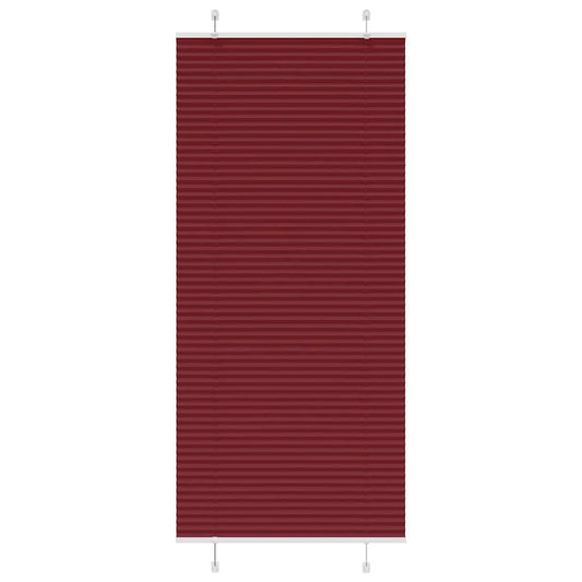 vidaXL Pleated Blind Bordeaux Red 95x200 cm Fabric Width 94.4 cm