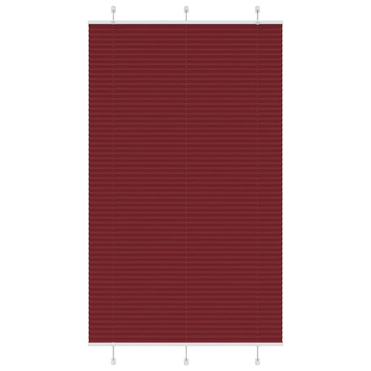 vidaXL Pleated Blind Bordeaux Red 120x200 cm Fabric Width 119.4 cm