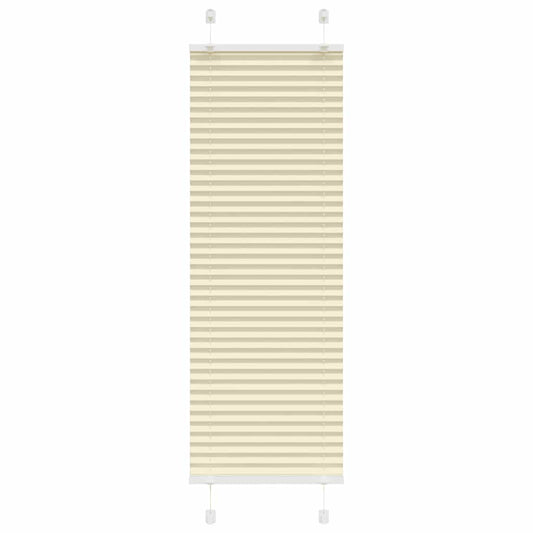 vidaXL Pleated Blind Cream 45x100 cm Fabric Width 44,4 cm Polyester